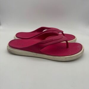Crocs Women's Pink Flip Flops Sandals Size 7 Casual Comfort Beach Summer